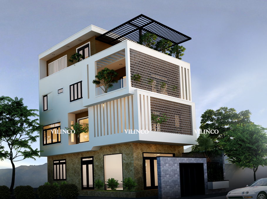 Hình ảnh của Thiết kế nhà phố hiện đại hai mặt tiền