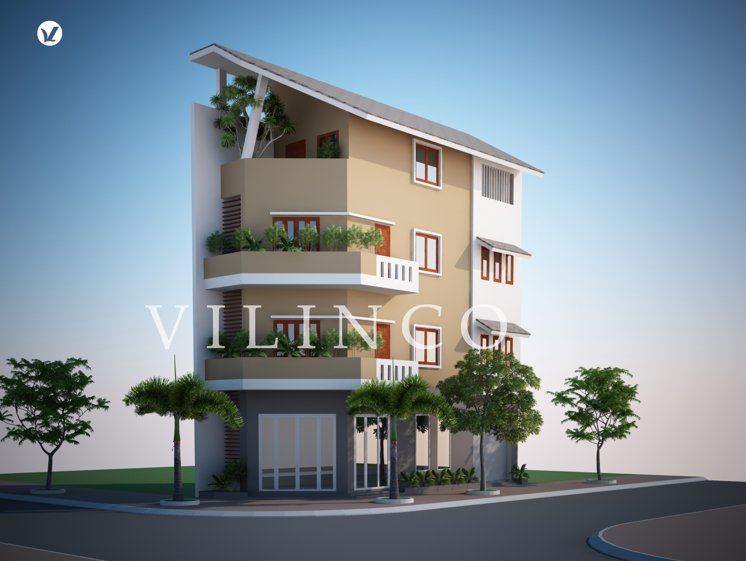 Hình ảnh của Thiết Kế Nhà Phố 2 Mặt Tiền Tại Tp Bắc Giang