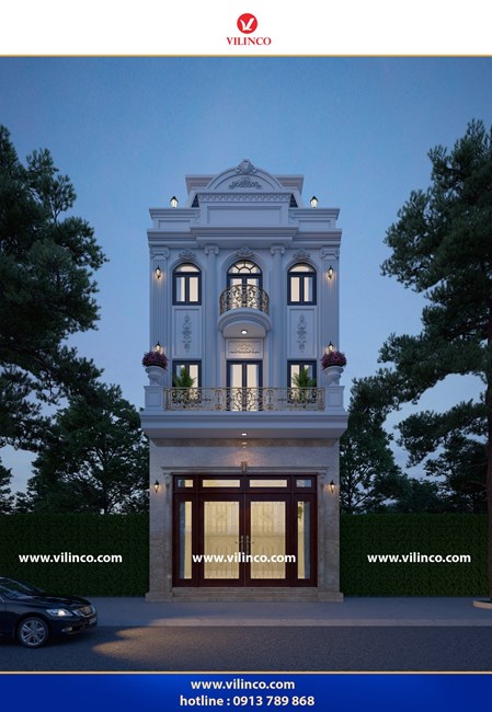 Mẫu thiết kế nhà phố 5x15m đẹp phong cách tân cổ điển pháp -  Houseland.com.vn